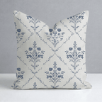 Benjamin Cream Floral Throw Pillow - Lemon Park