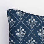 Benjamin Navy Floral Throw Pillow