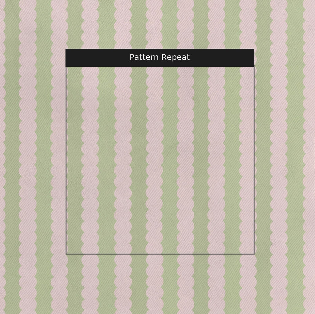 Juliet's Garden Pistachio and Bubble Stripe - Fabric