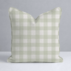 Juliet's Garden Pistachio Gingham Throw Pillow - Lemon Park