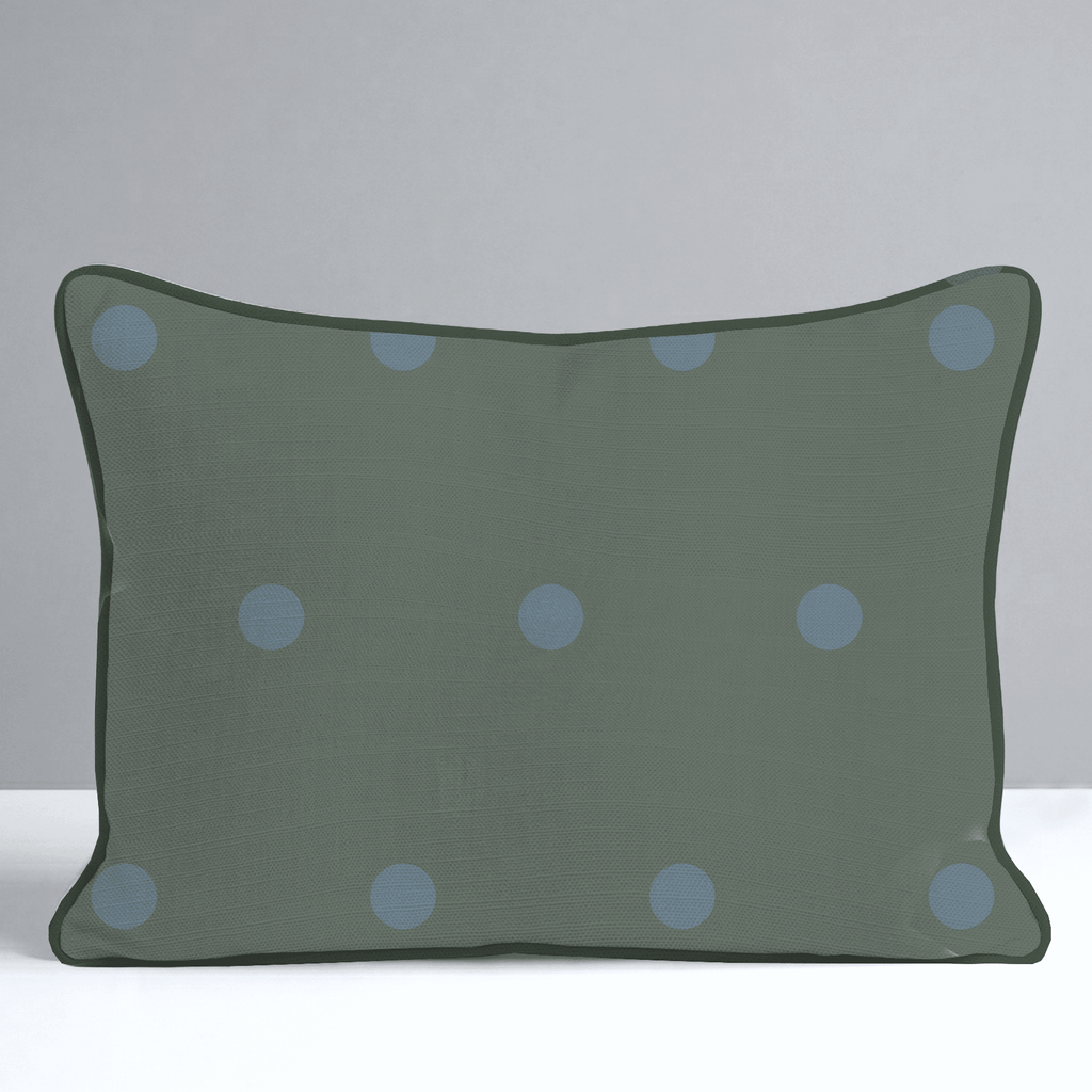 The Silk Garden Evergreen Dots Throw Pillow - Lemon Park