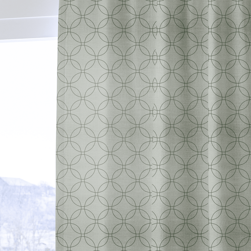 The Silk Garden Sage Diamond - Drapery