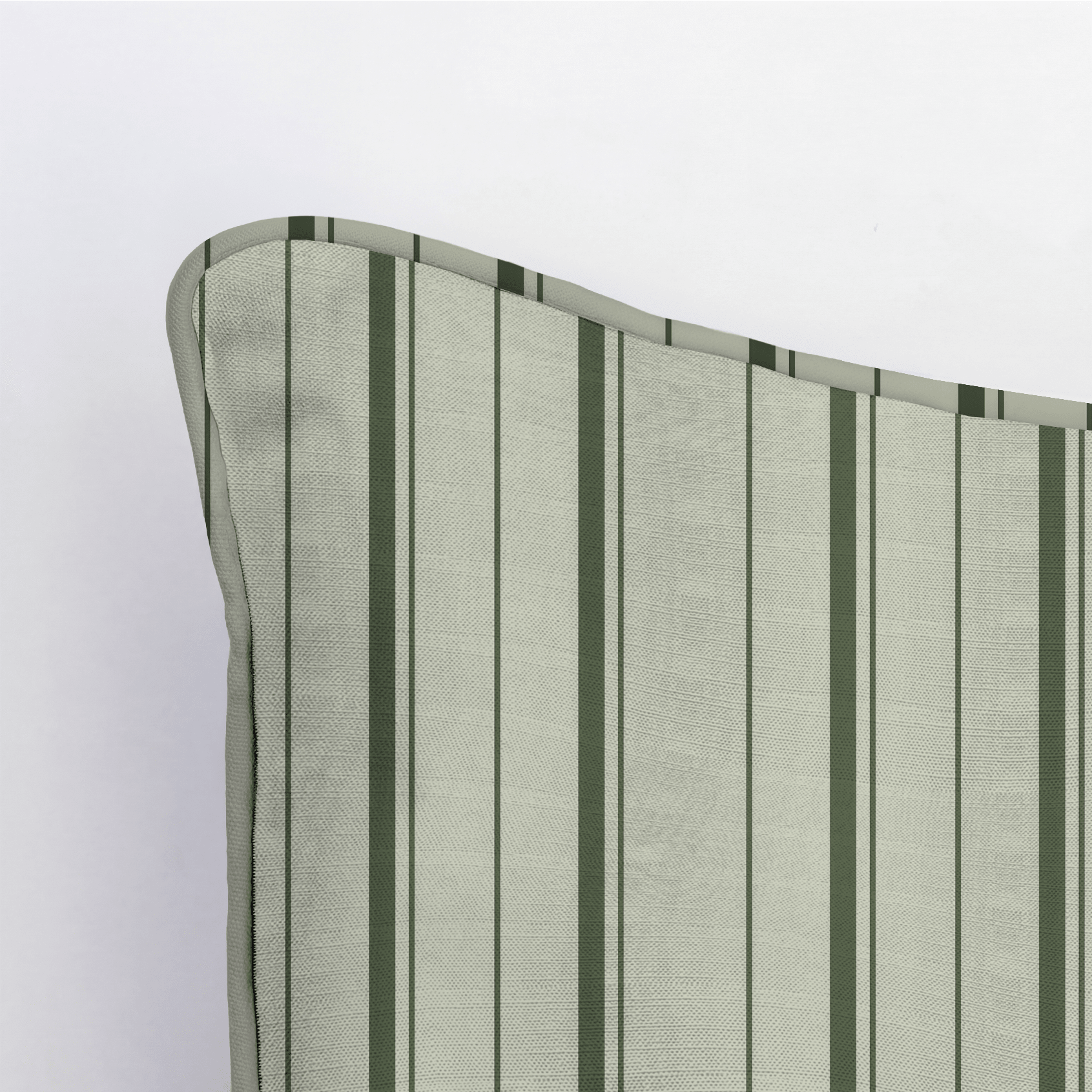 The Silk Garden Sage Stripes Throw Pillow
